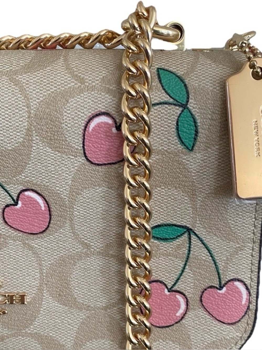 NWT Coach Klare Crossbody Bag With Heart Cherry Print - Picture 4 of 7